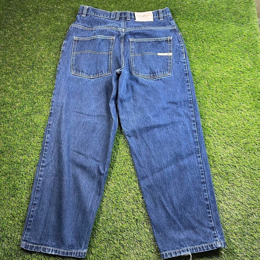 Vintage Southpole Authentic Collection Men's Jeans 34x29 Baggy Wide Leg Y2K Blue - Picture 4 of 7